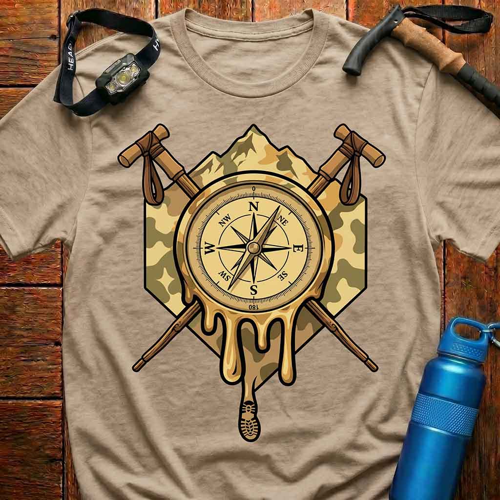 Camo Compass Adventure Seekers T-shirt