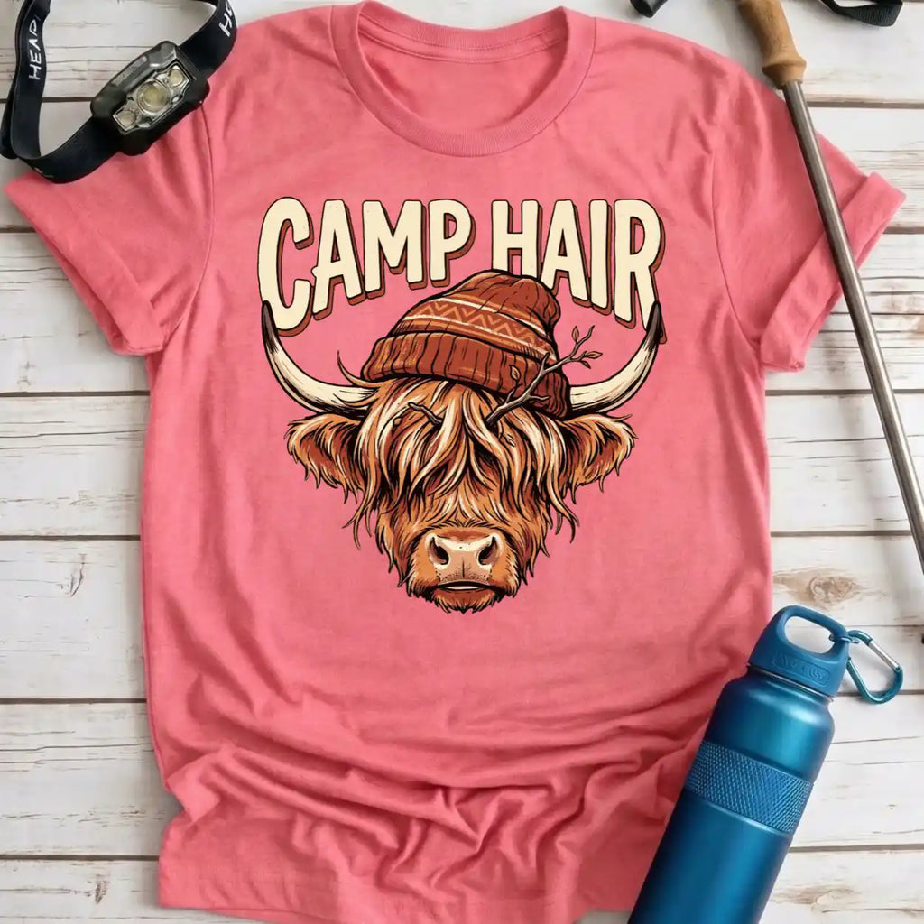 Camp Hair Highland Cow Tee