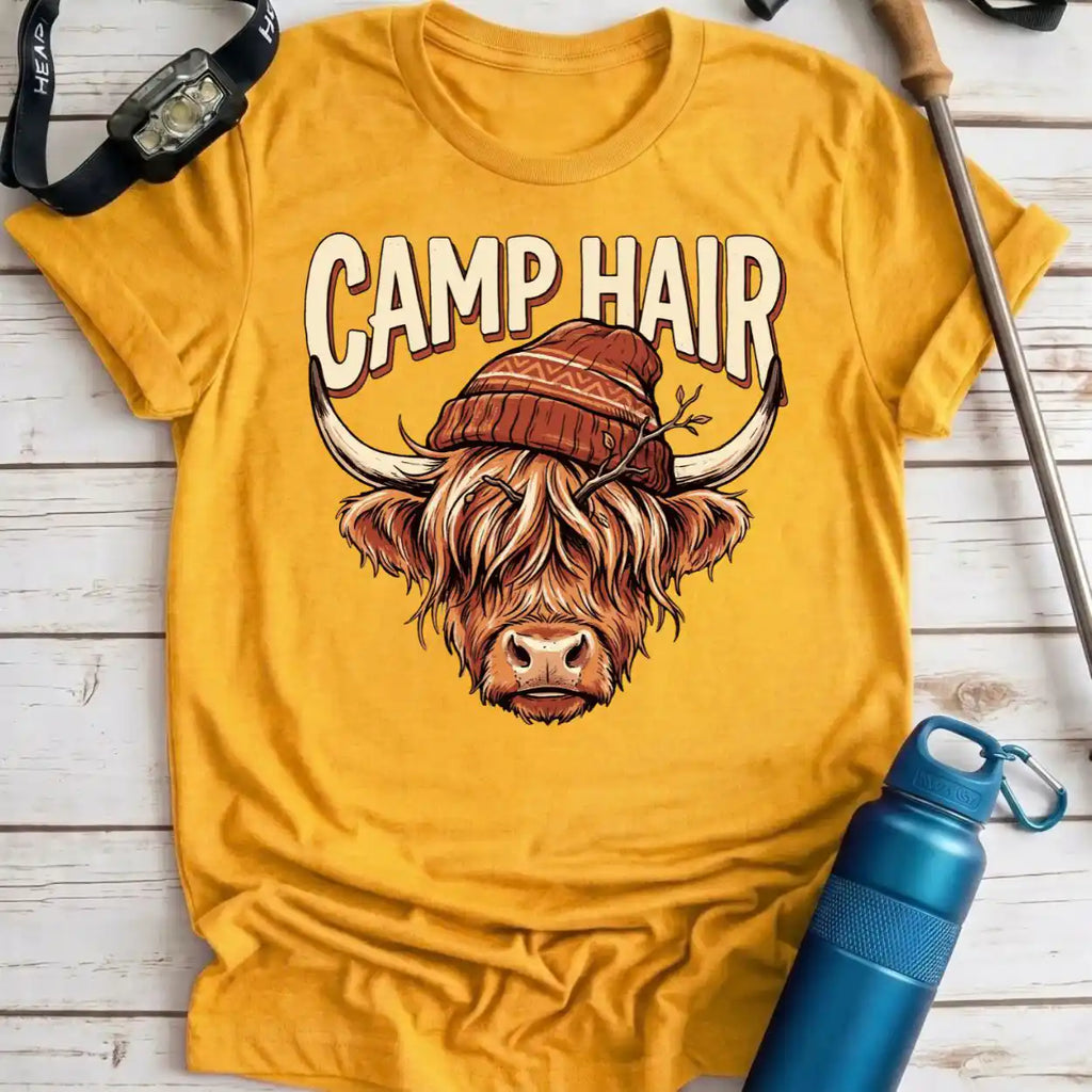 Camp Hair Highland Cow Tee