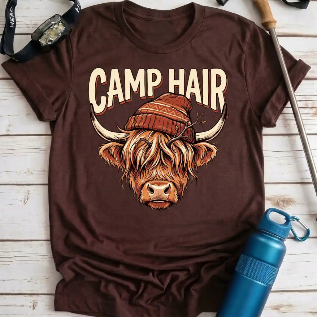Camp Hair Highland Cow Tee