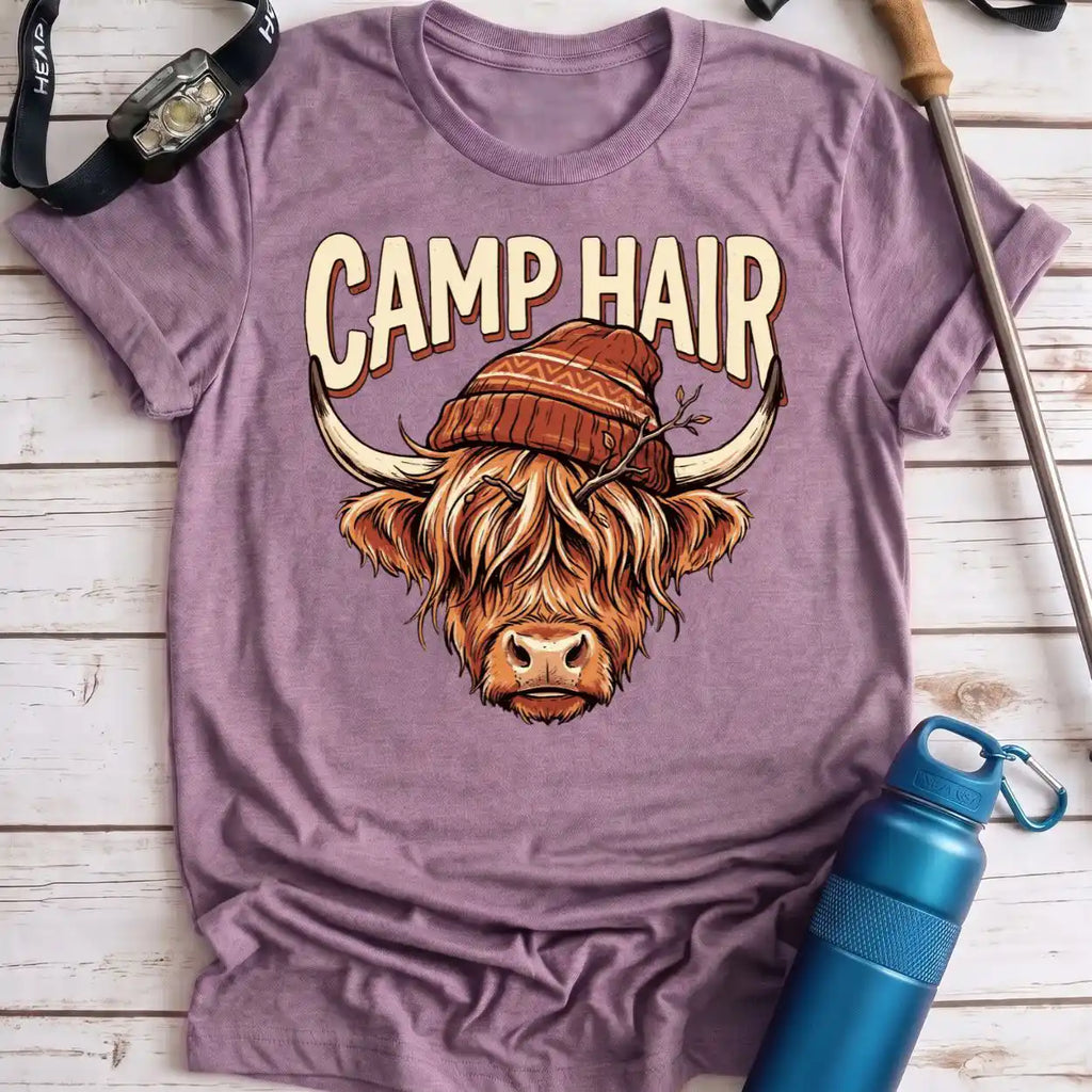 Camp Hair Highland Cow Tee