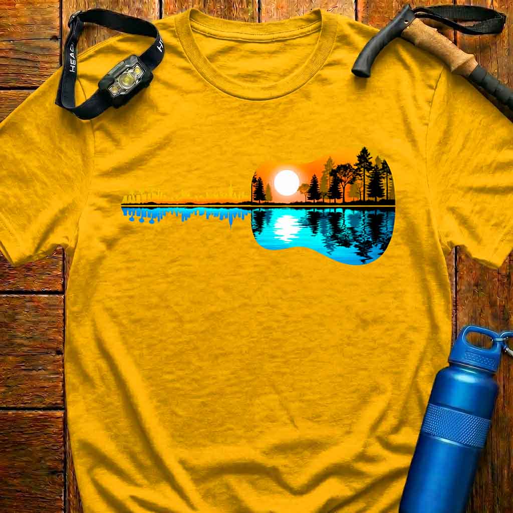 City vs Nature Guitar Reflection T-Shirt