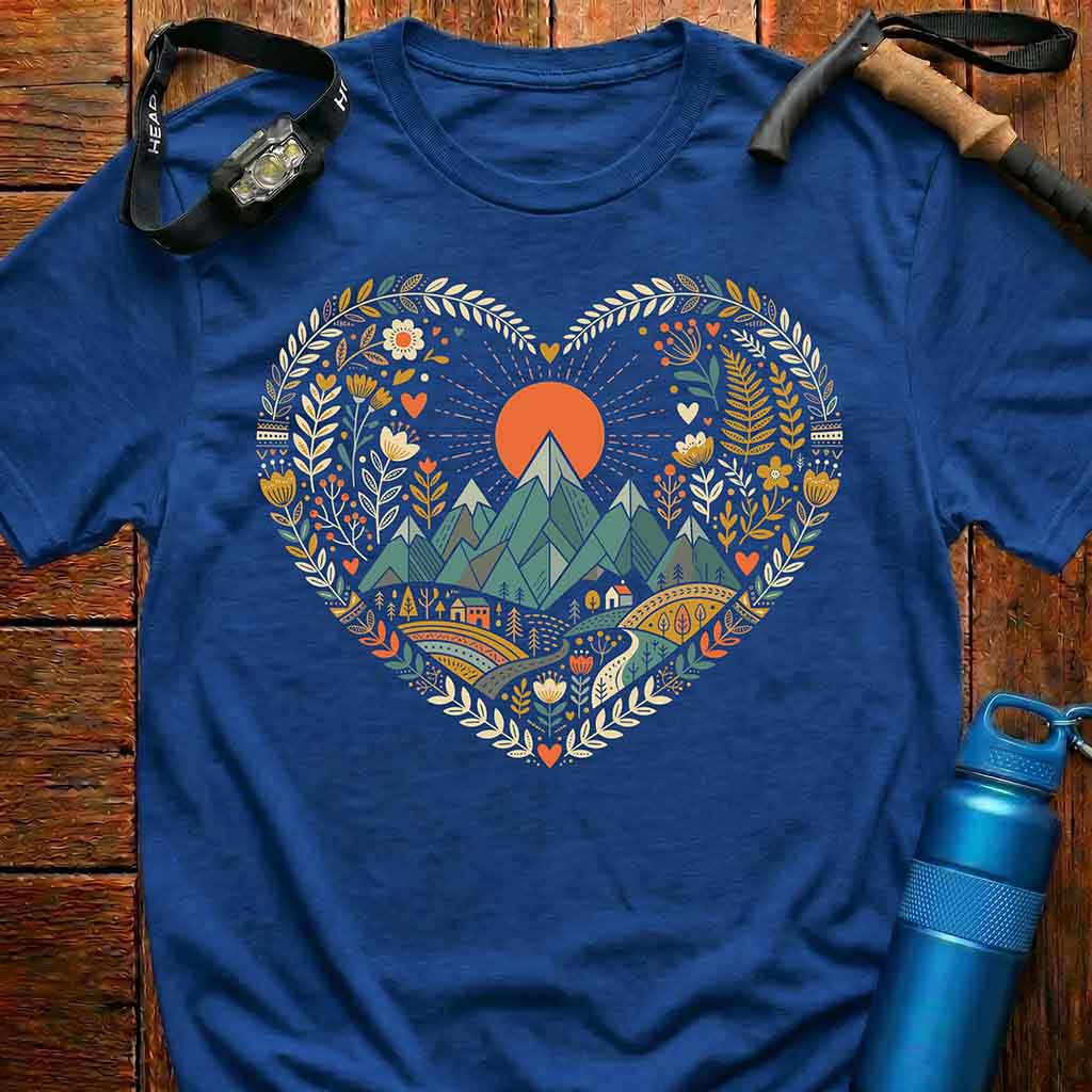 Folk Art  Nature Heart T-Shirt