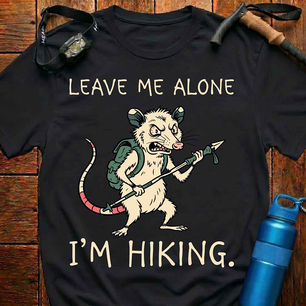 Funny Opossum Hiking T-Shirt