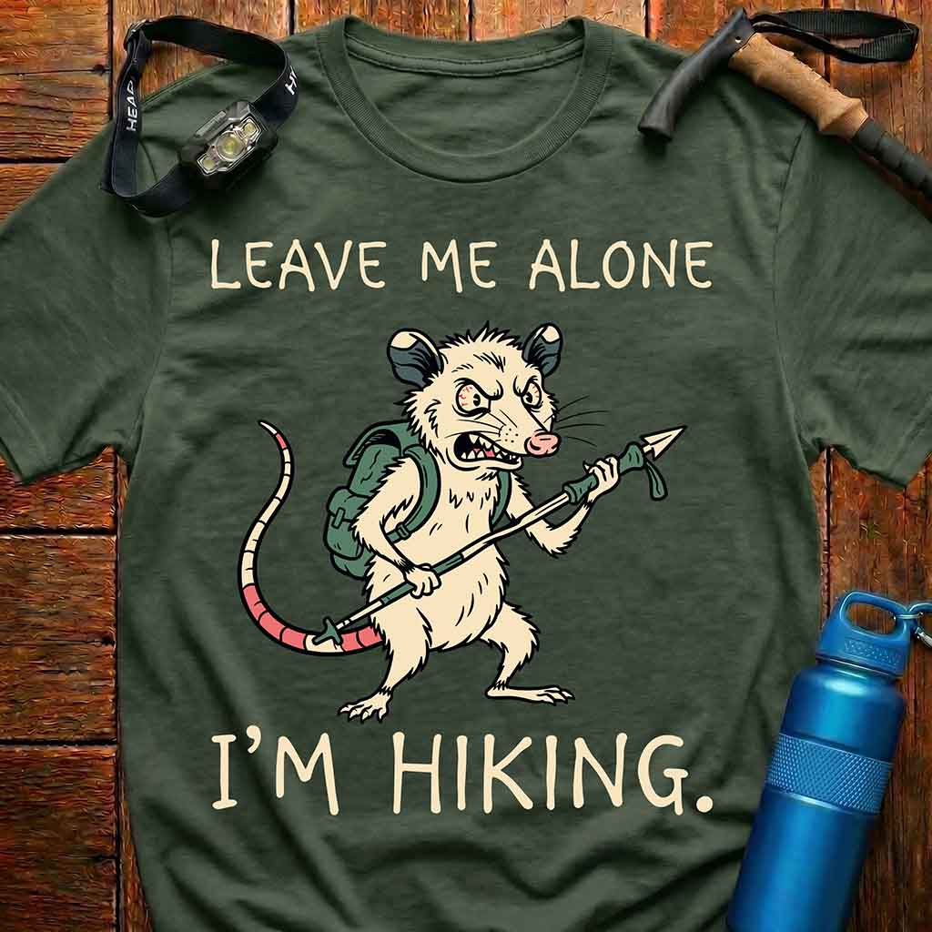 Funny Opossum Hiking T-Shirt