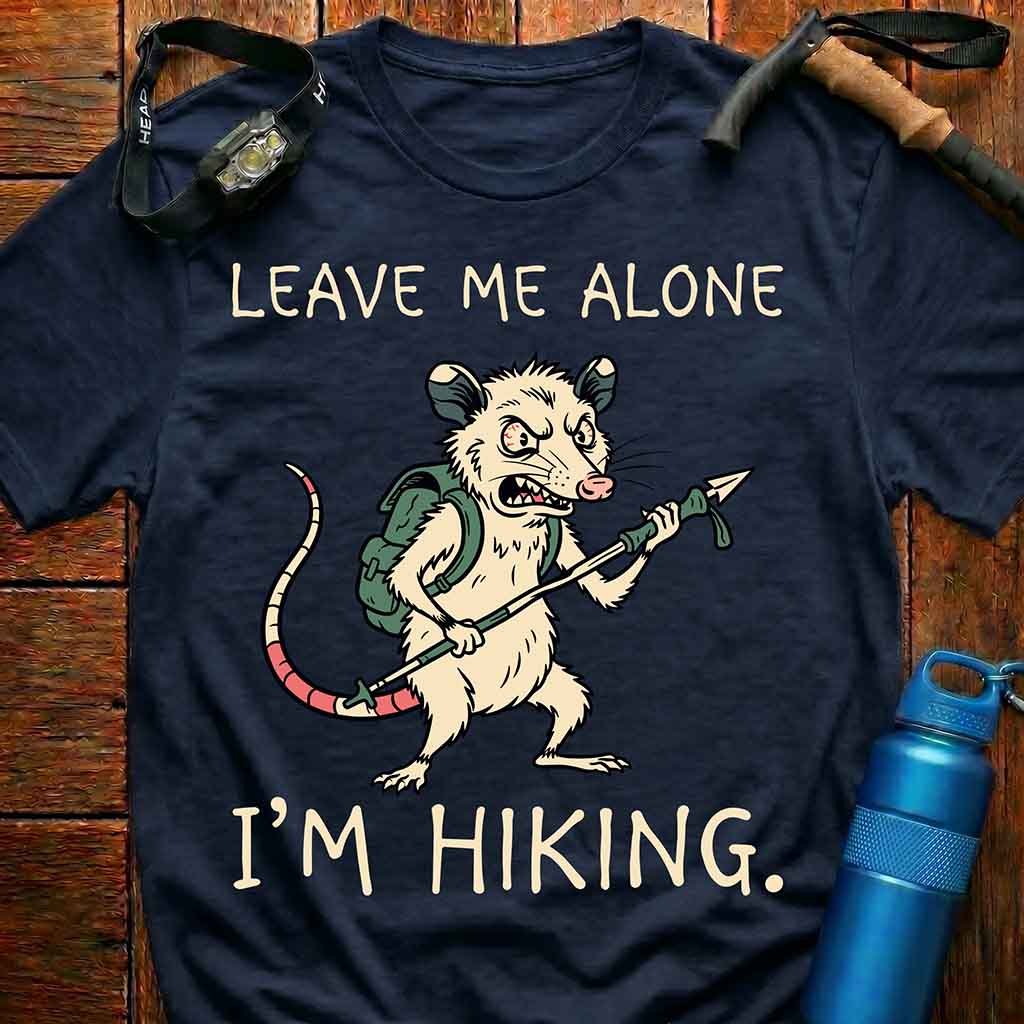 Funny Opossum Hiking T-Shirt