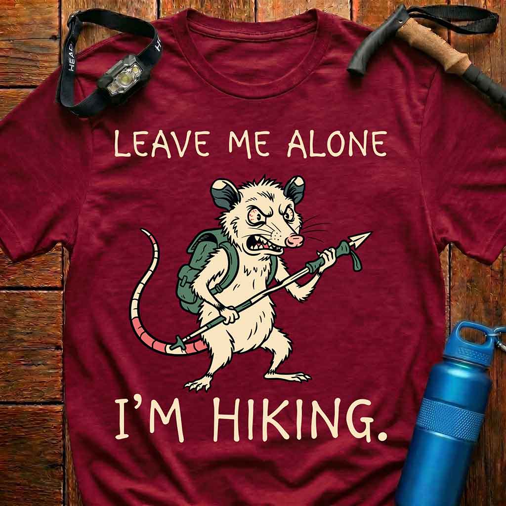 Funny Opossum Hiking T-Shirt