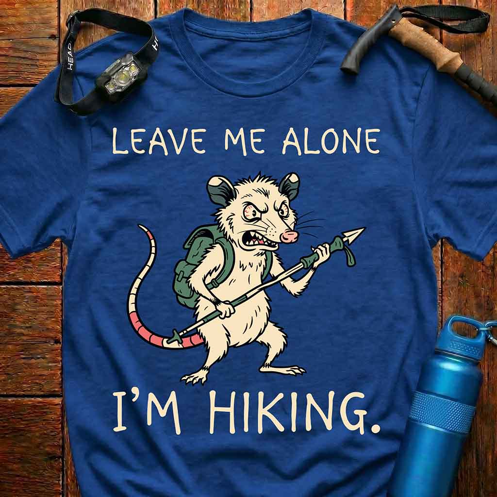 Funny Opossum Hiking T-Shirt