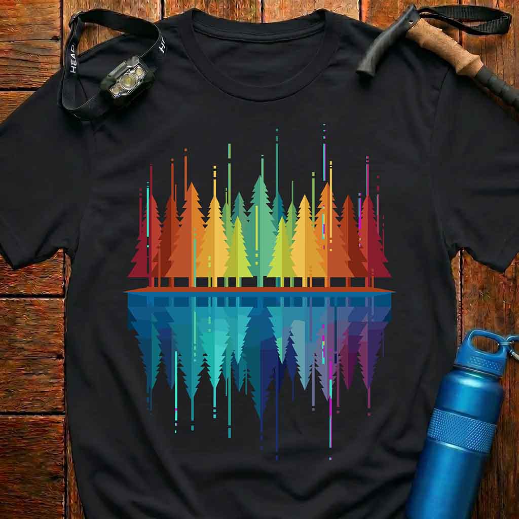 Geometric Forest Reflection T-shirt