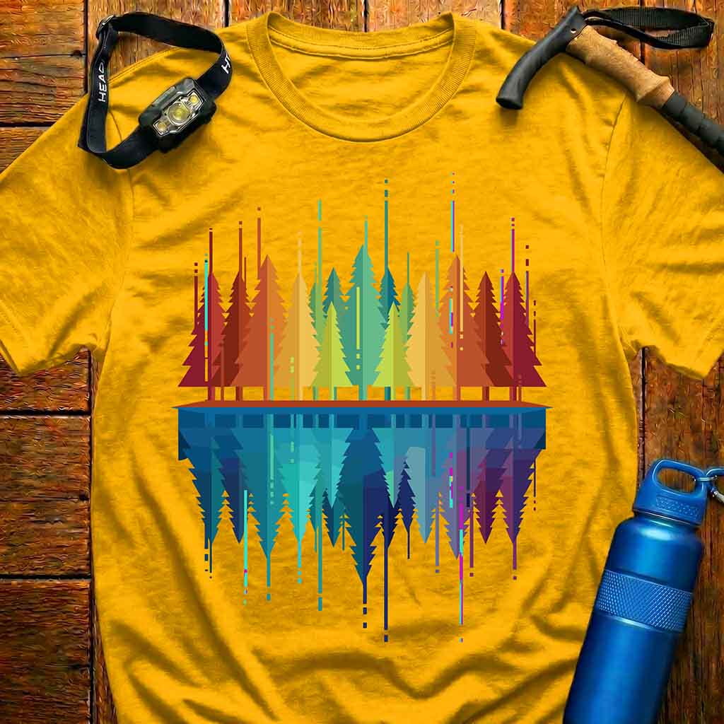 Geometric Forest Reflection T-shirt