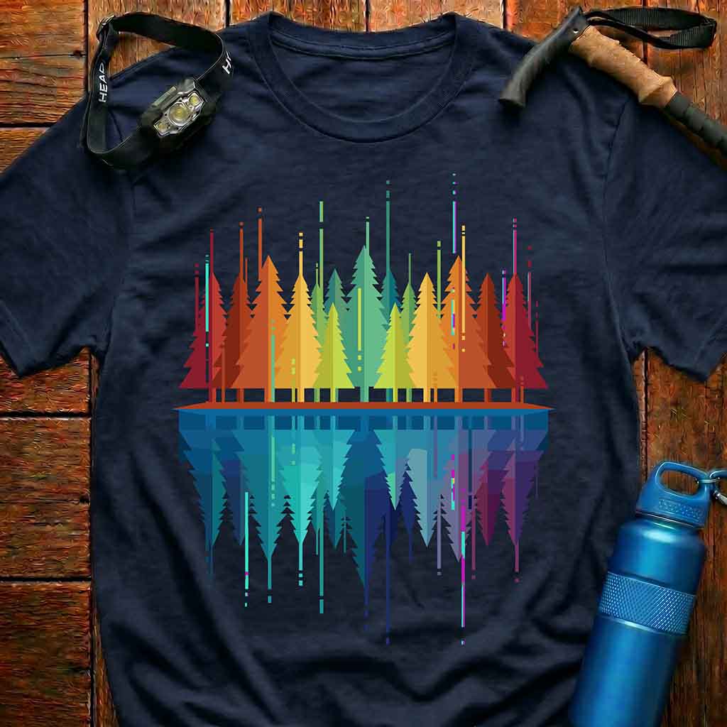 Geometric Forest Reflection T-shirt
