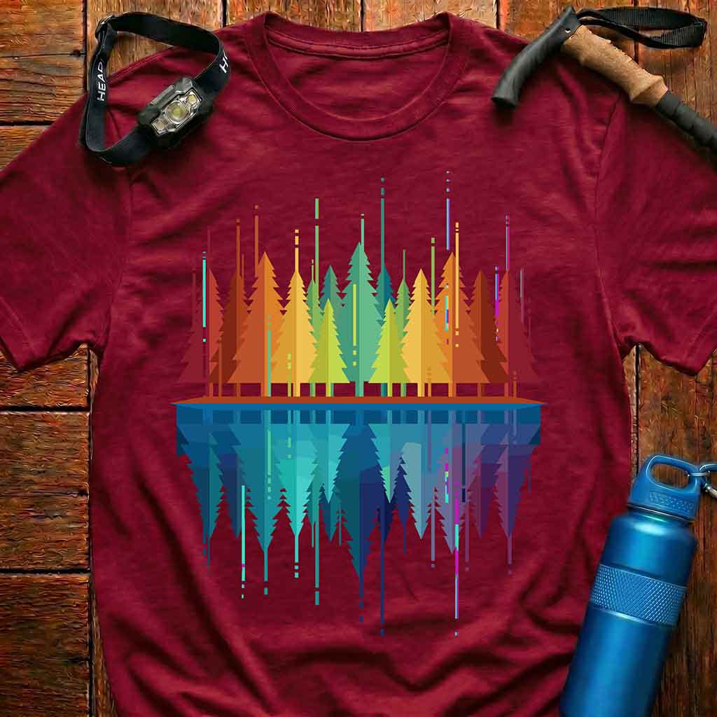 Geometric Forest Reflection T-shirt