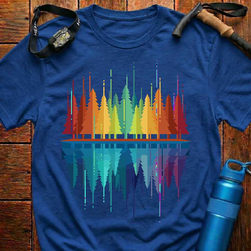 Geometric Forest Reflection T-shirt