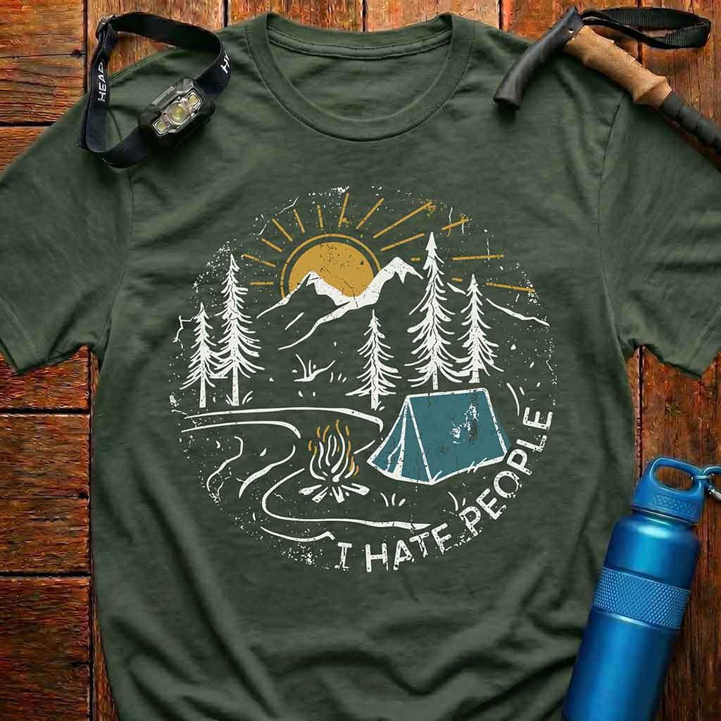 'I HATE PEOPLE' Camping T-Shirt