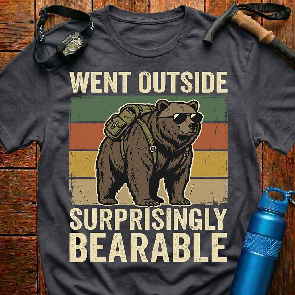 Introvert Outdoors Bear Humor T-Shirt