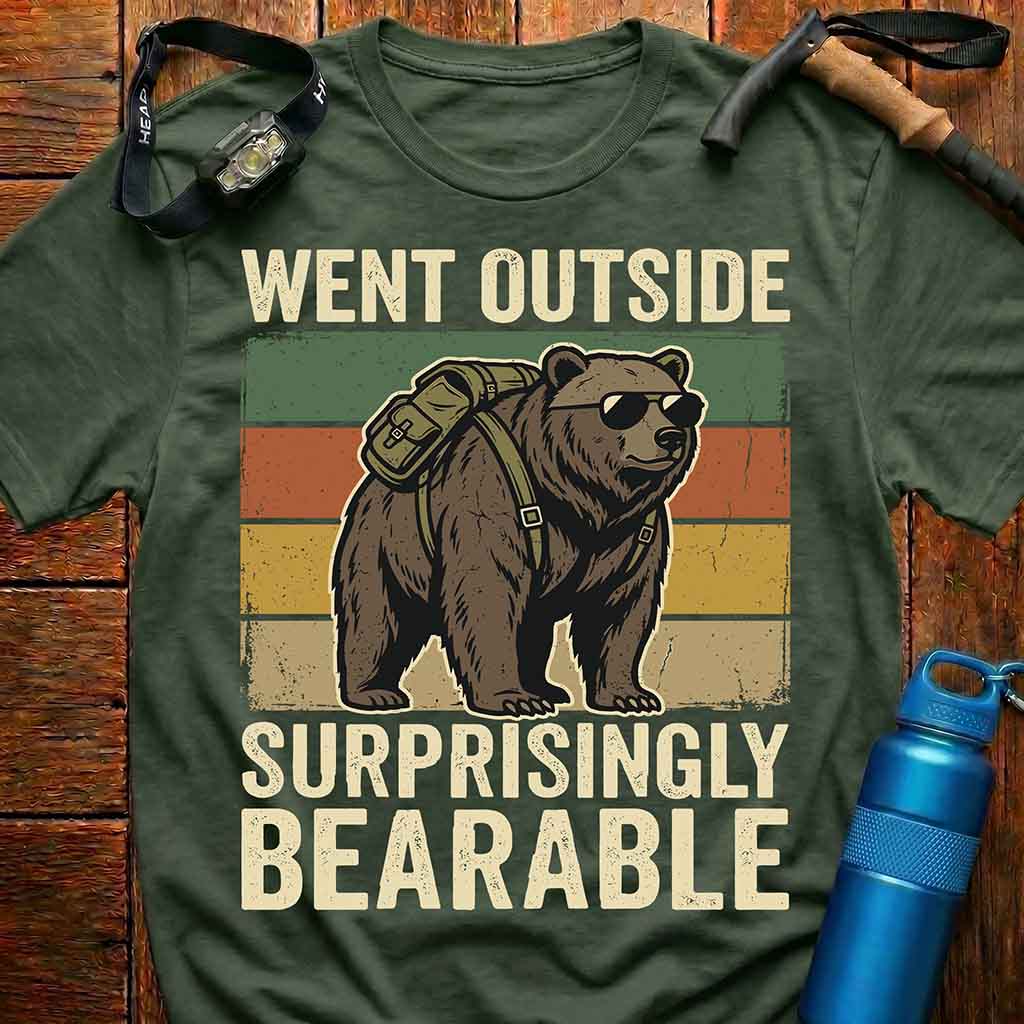 Introvert Outdoors Bear Humor T-Shirt