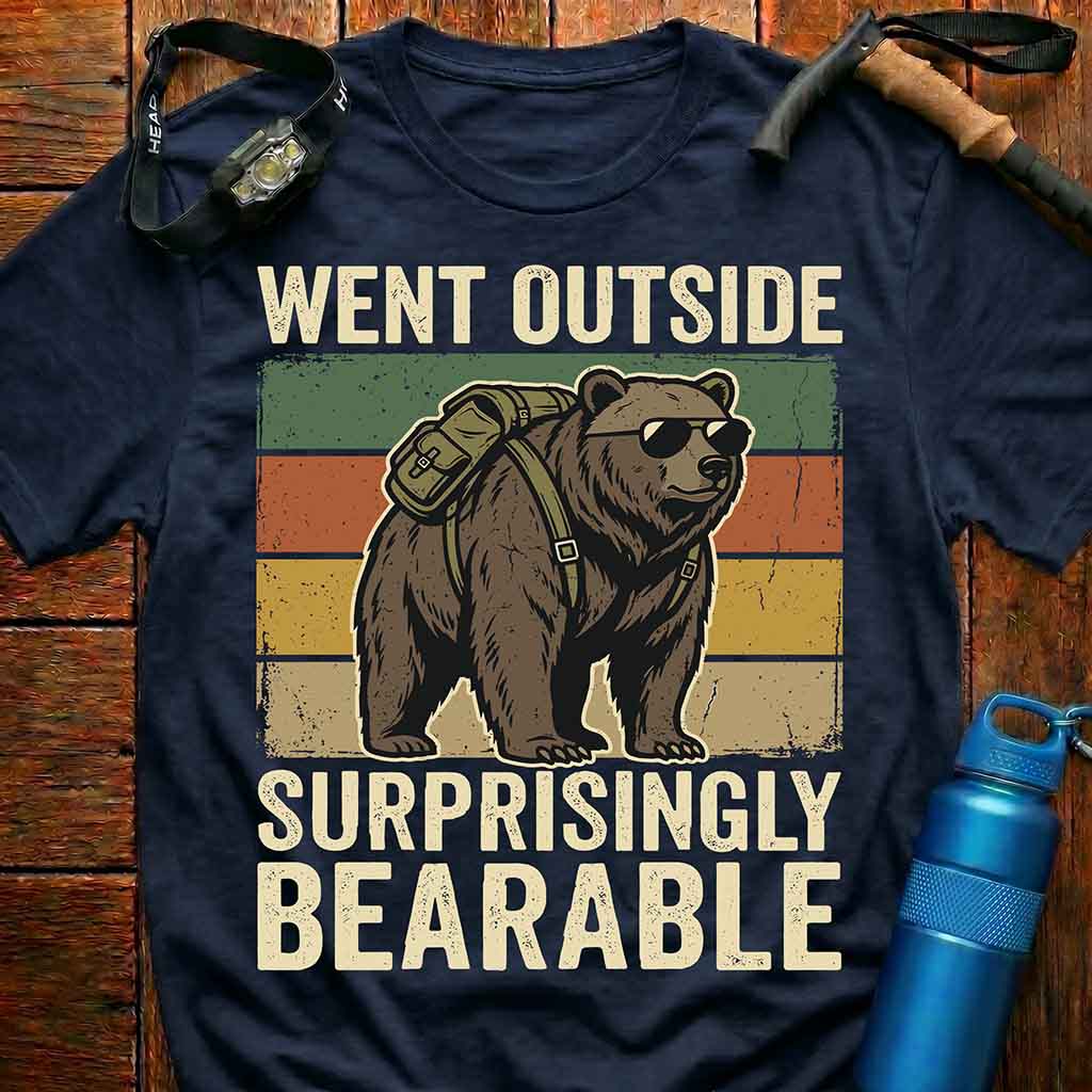 Introvert Outdoors Bear Humor T-Shirt