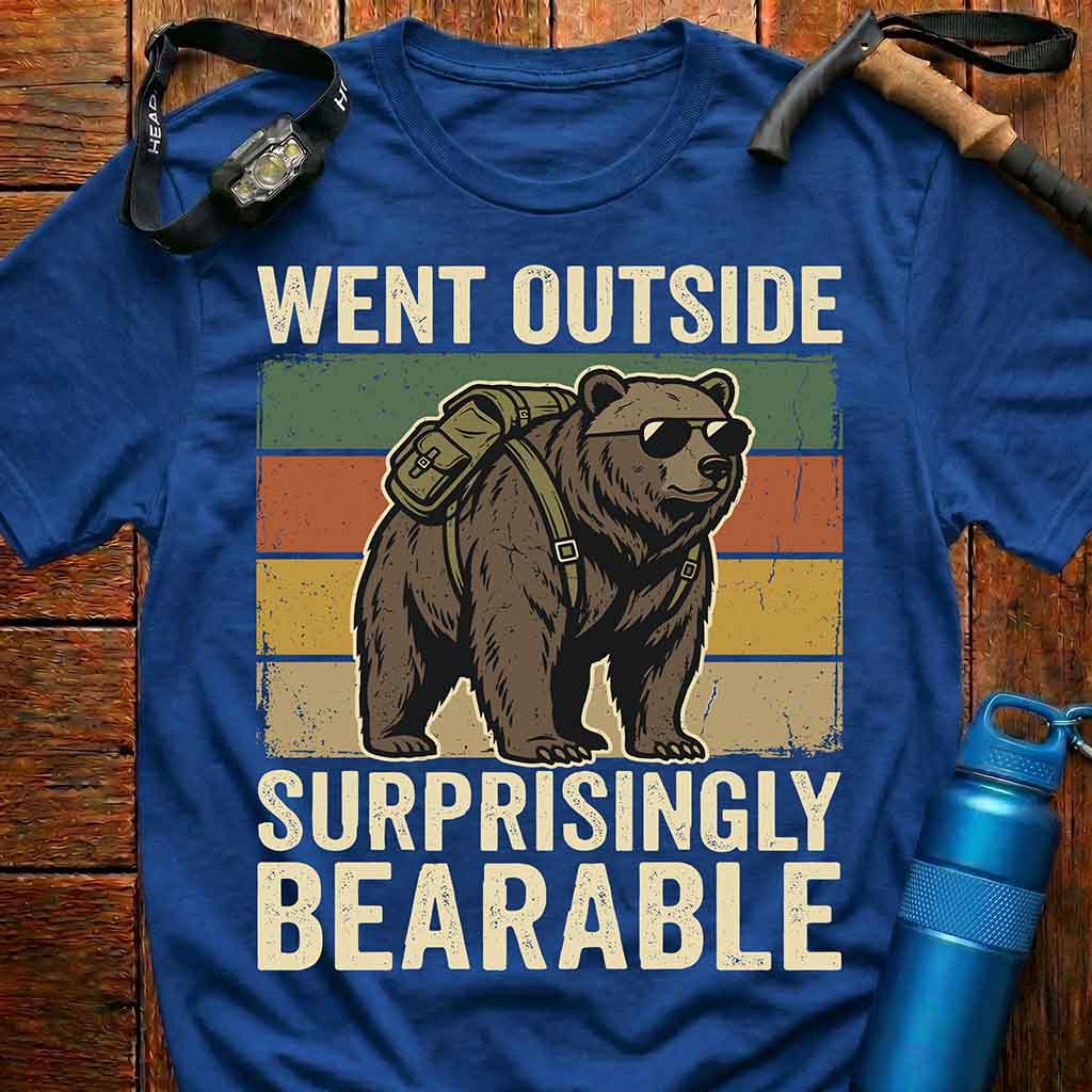 Introvert Outdoors Bear Humor T-Shirt