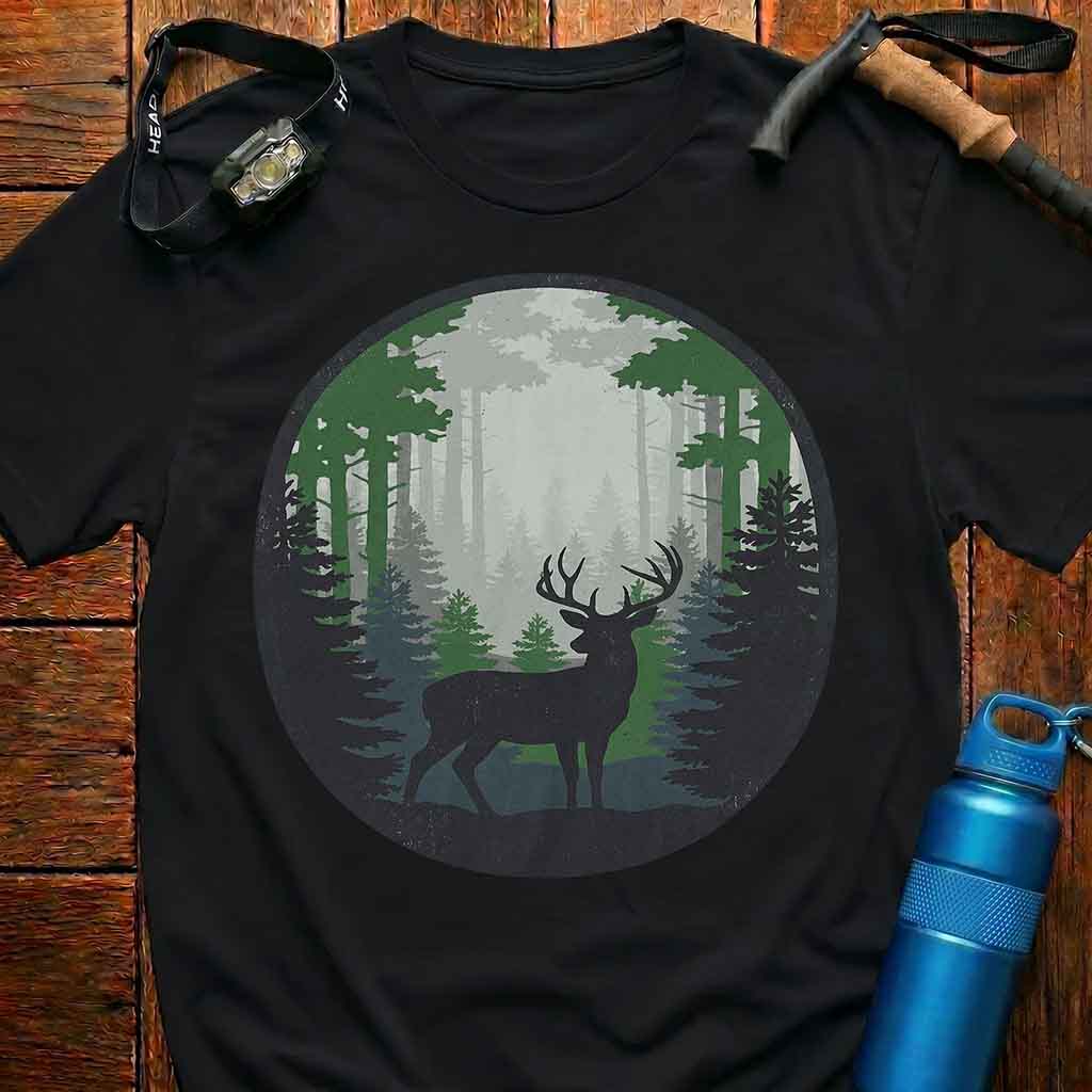 Majestic Deer in Pines T-shirt