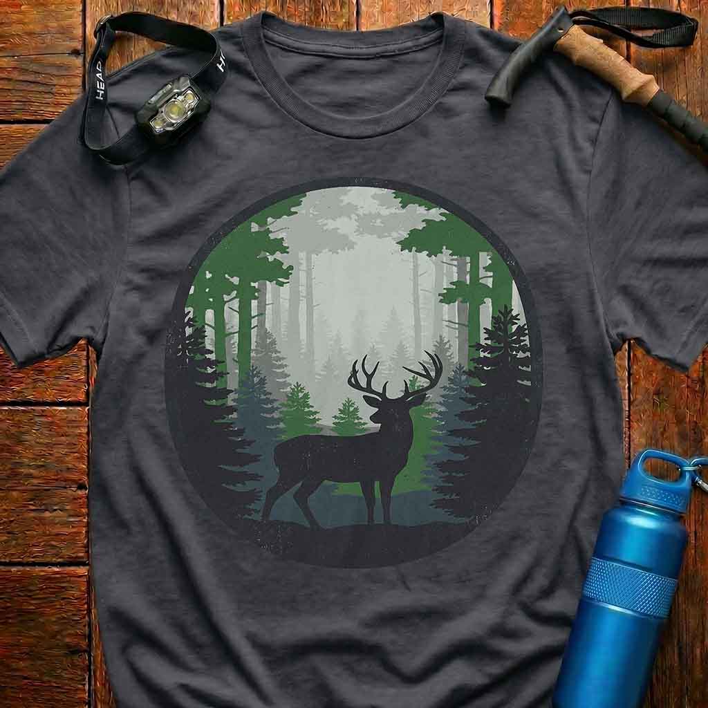Majestic Deer in Pines T-shirt