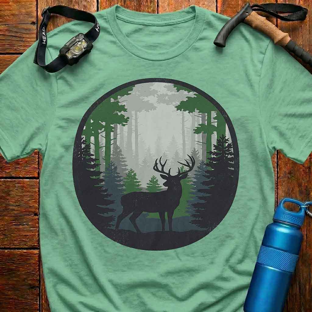 Majestic Deer in Pines T-shirt
