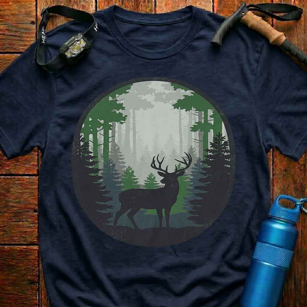 Majestic Deer in Pines T-shirt