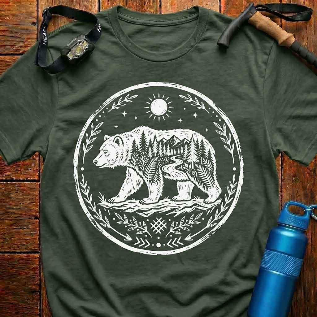 Majestic Forest Mountain Bear T-Shirt