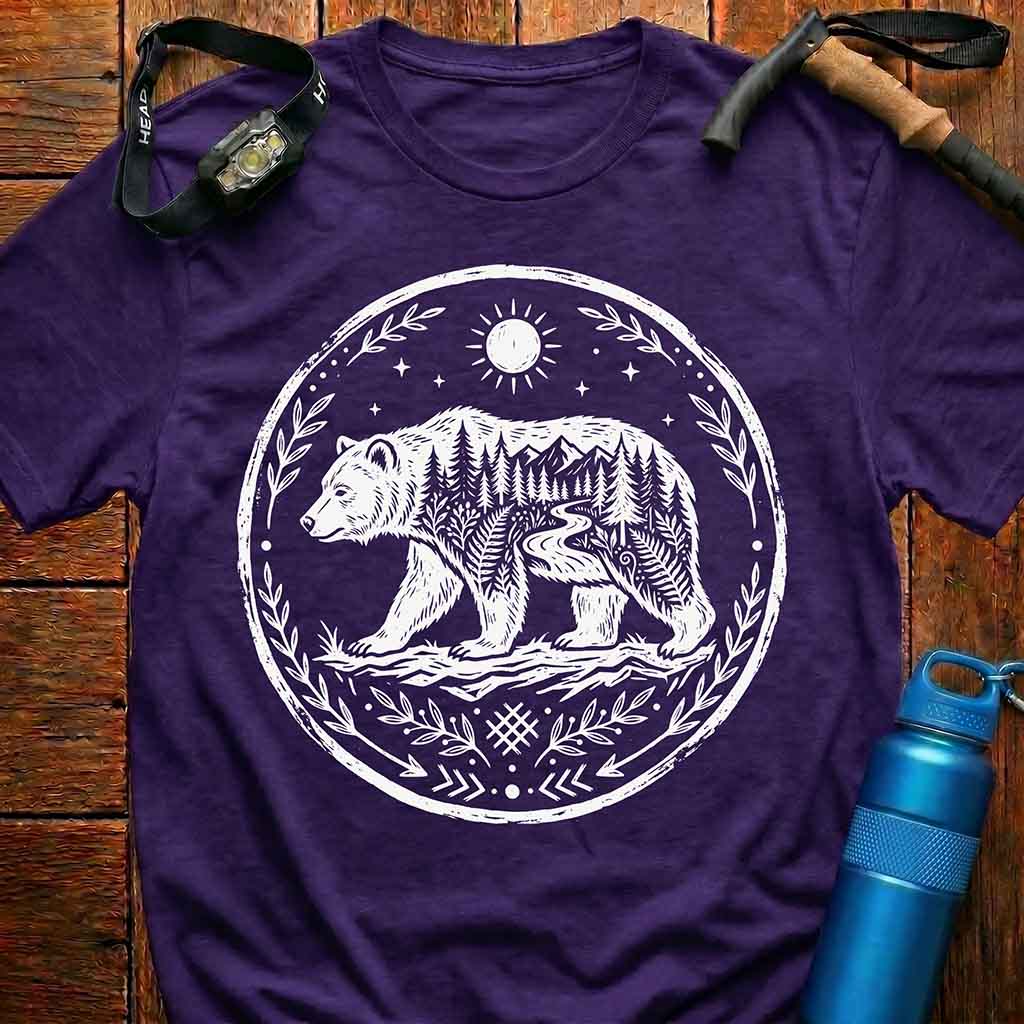 Majestic Forest Mountain Bear T-Shirt