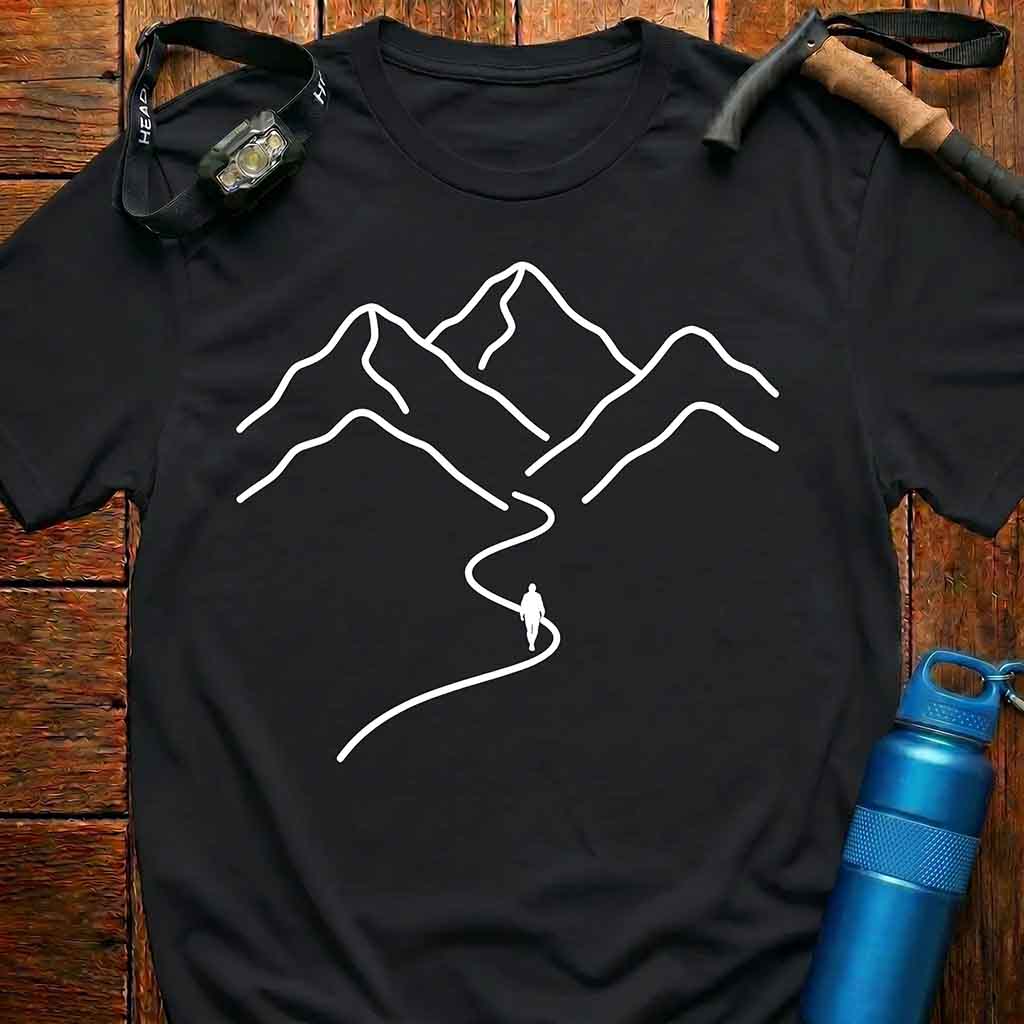 Minimalist Mountain Path T-Shirt