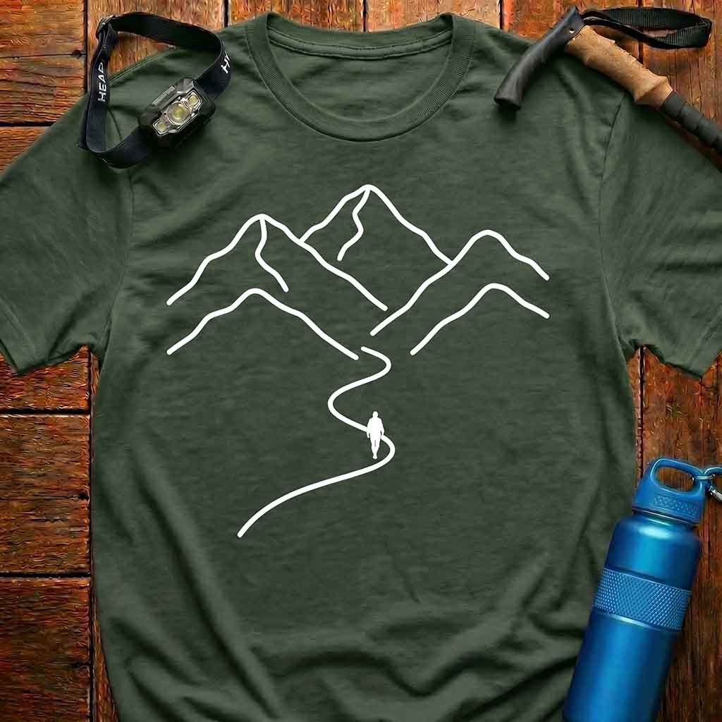 Minimalist Mountain Path T-Shirt