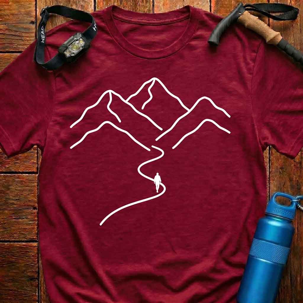 Minimalist Mountain Path T-Shirt