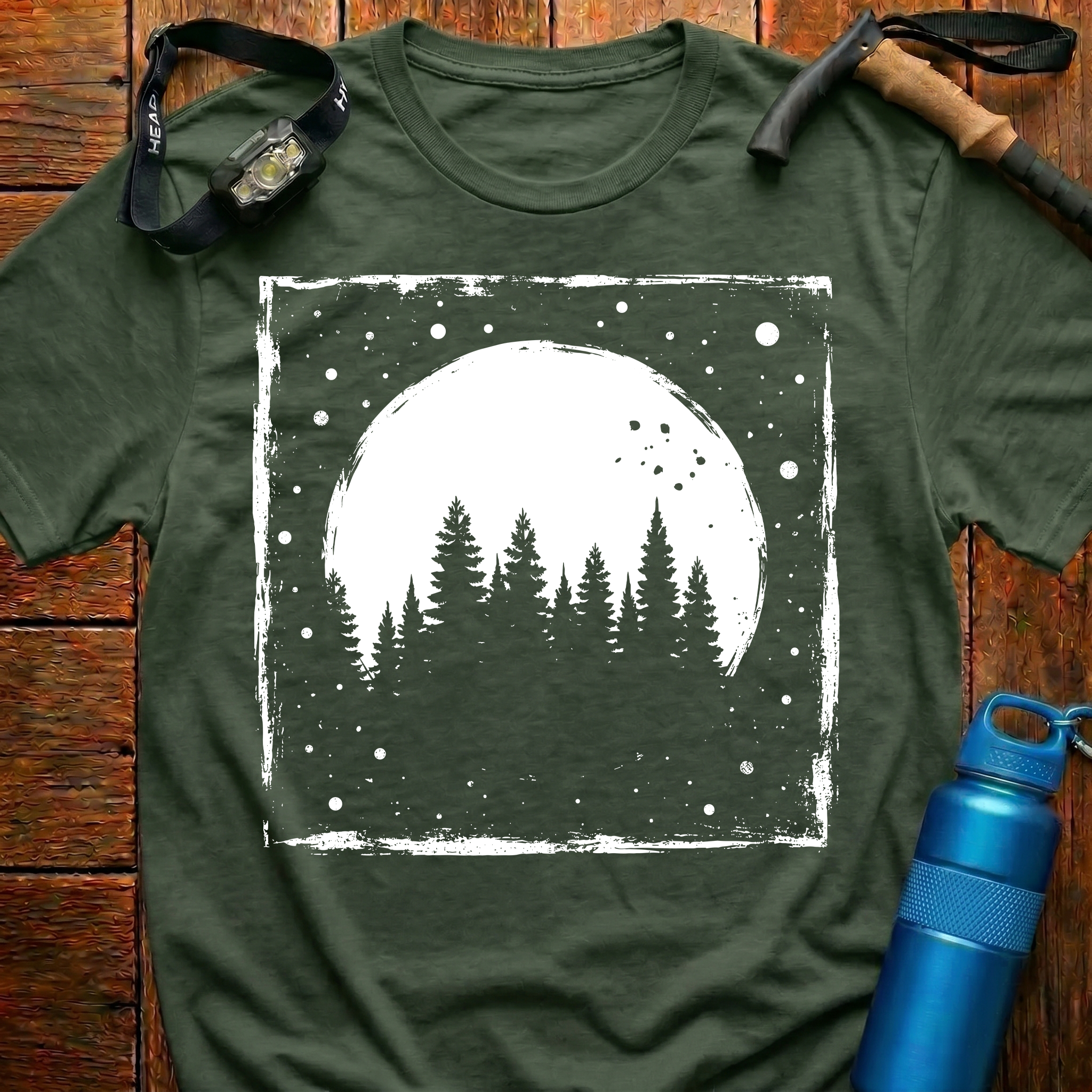 Rustic Moonlit Forest T-Shirt