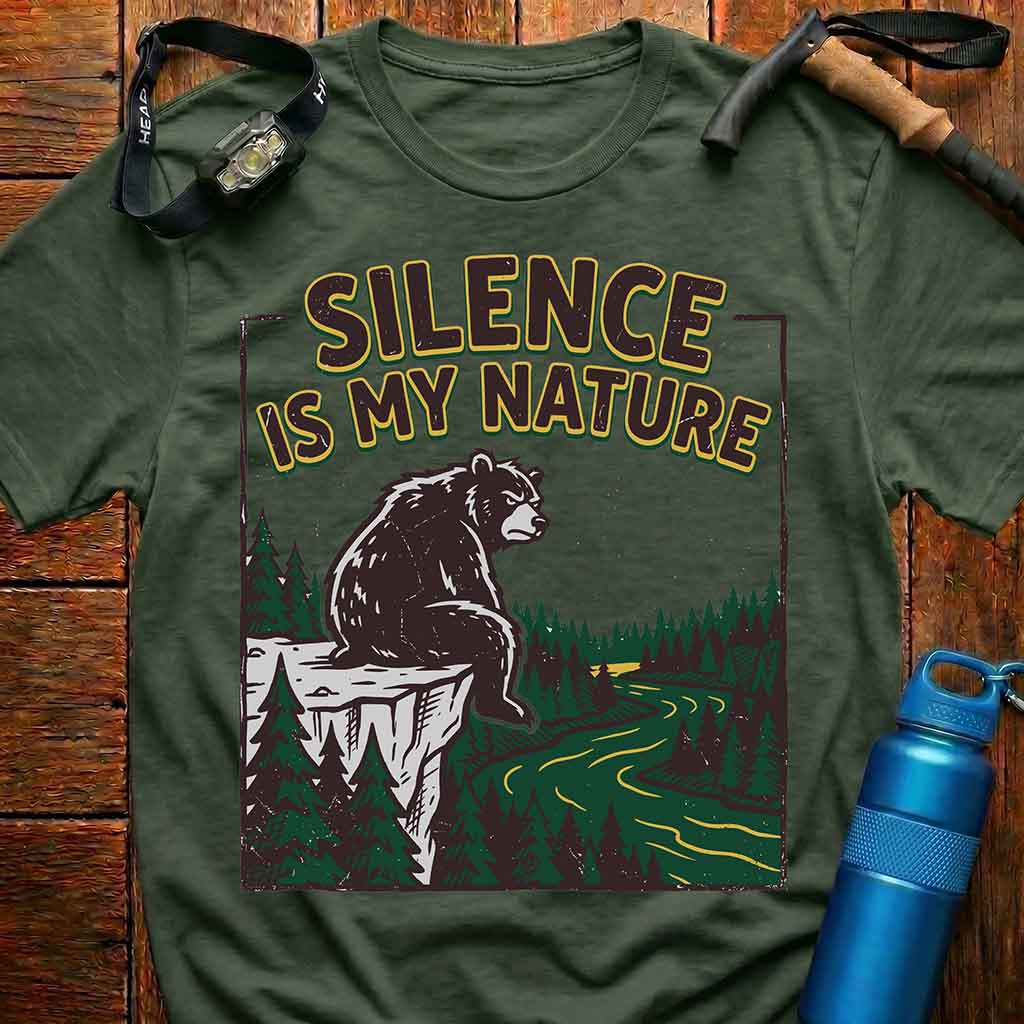 Silence Is My Nature Bear T-Shirt