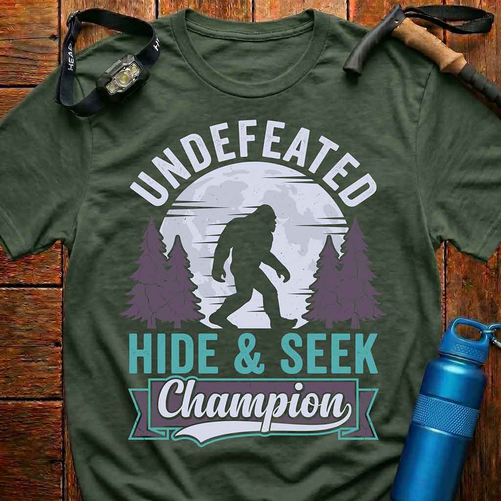 Undefeated Hide & Seek Champion Bigfoot T-Shirt