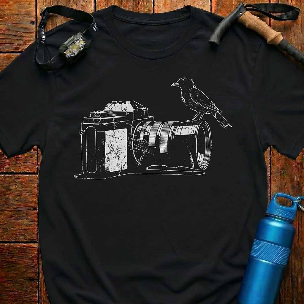 Vintage Camera & Crow T-Shirt