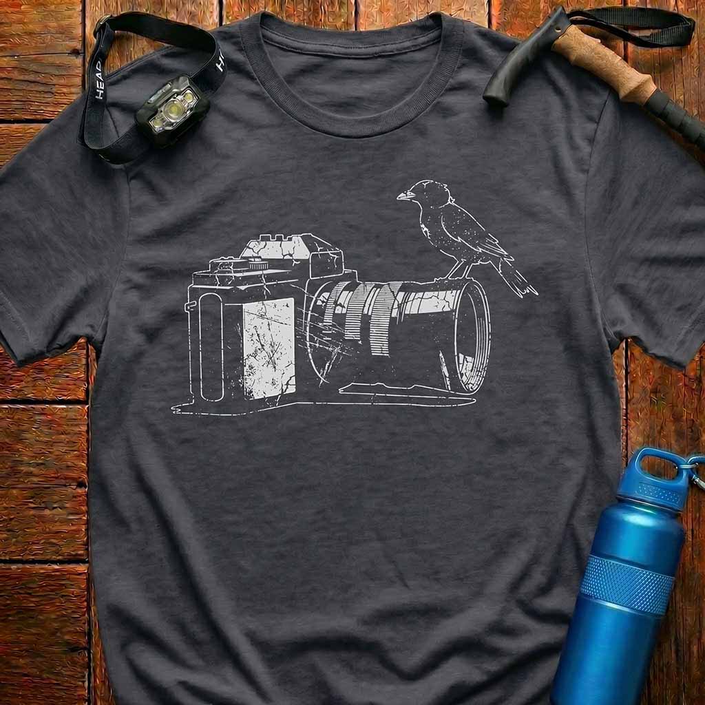 Vintage Camera & Crow T-Shirt