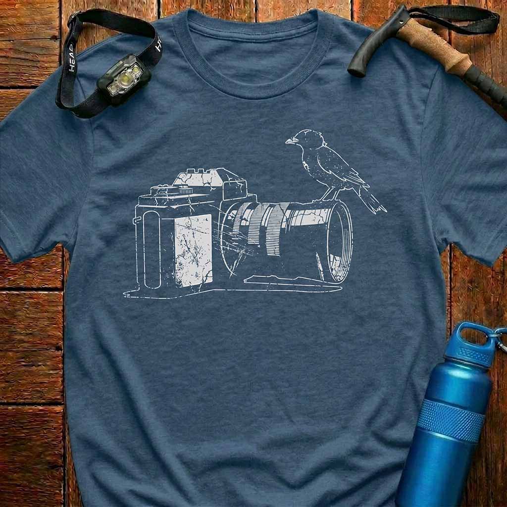 Vintage Camera & Crow T-Shirt