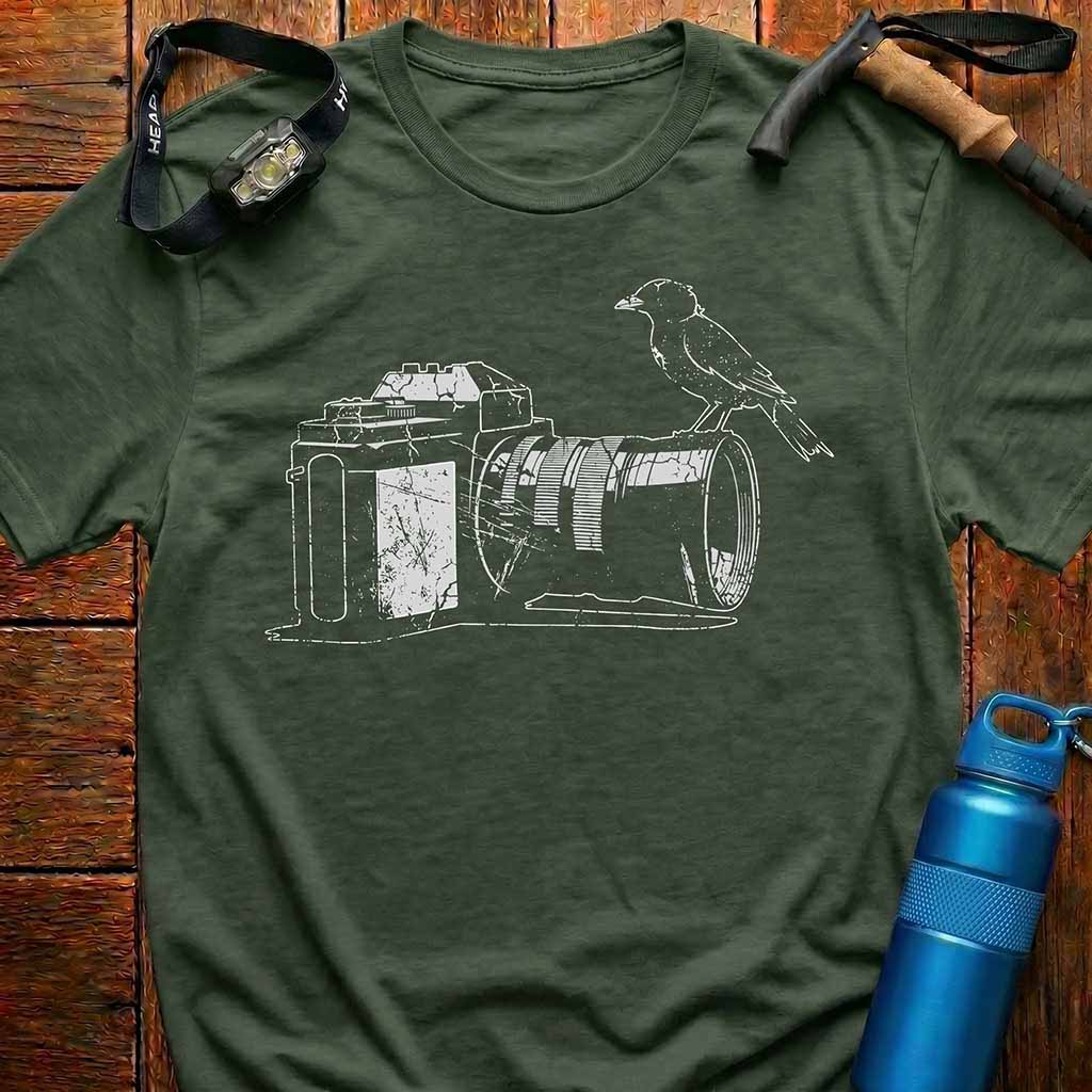 Vintage Camera & Crow T-Shirt