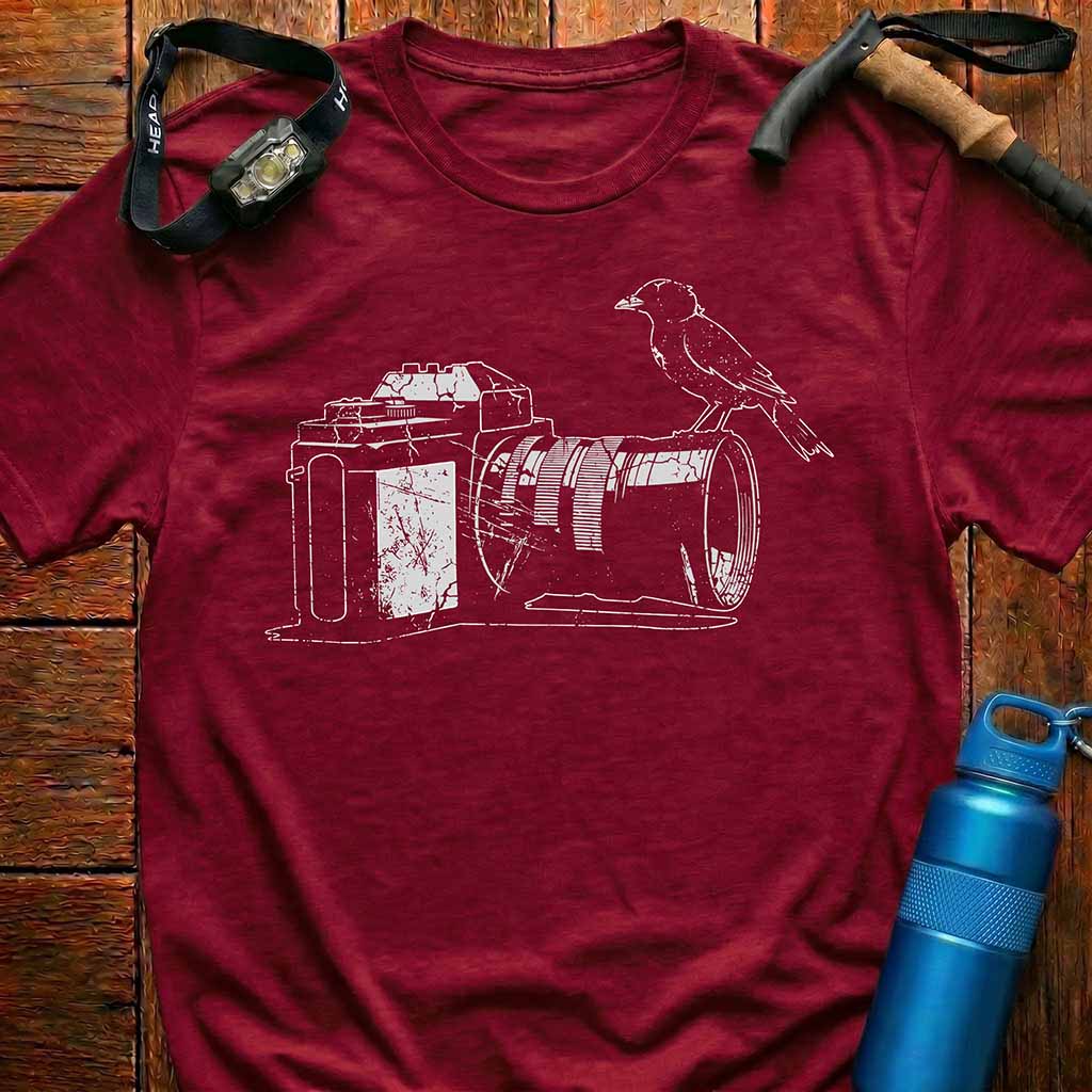 Vintage Camera & Crow T-Shirt