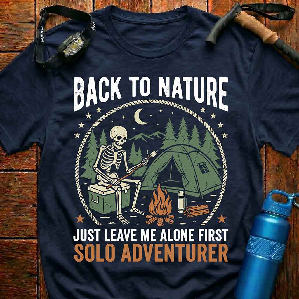 Vintage Skeleton Camping T-Shirt