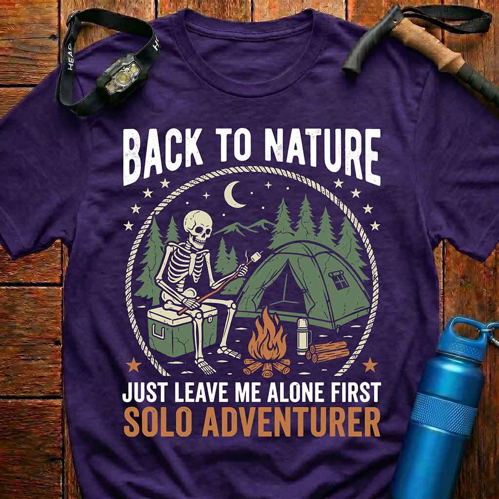 Vintage Skeleton Camping T-Shirt