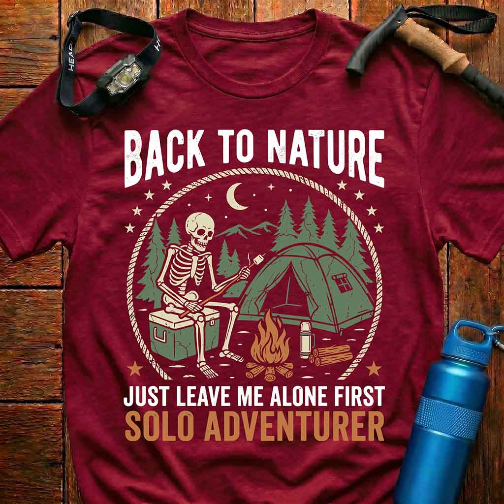 Vintage Skeleton Camping T-Shirt