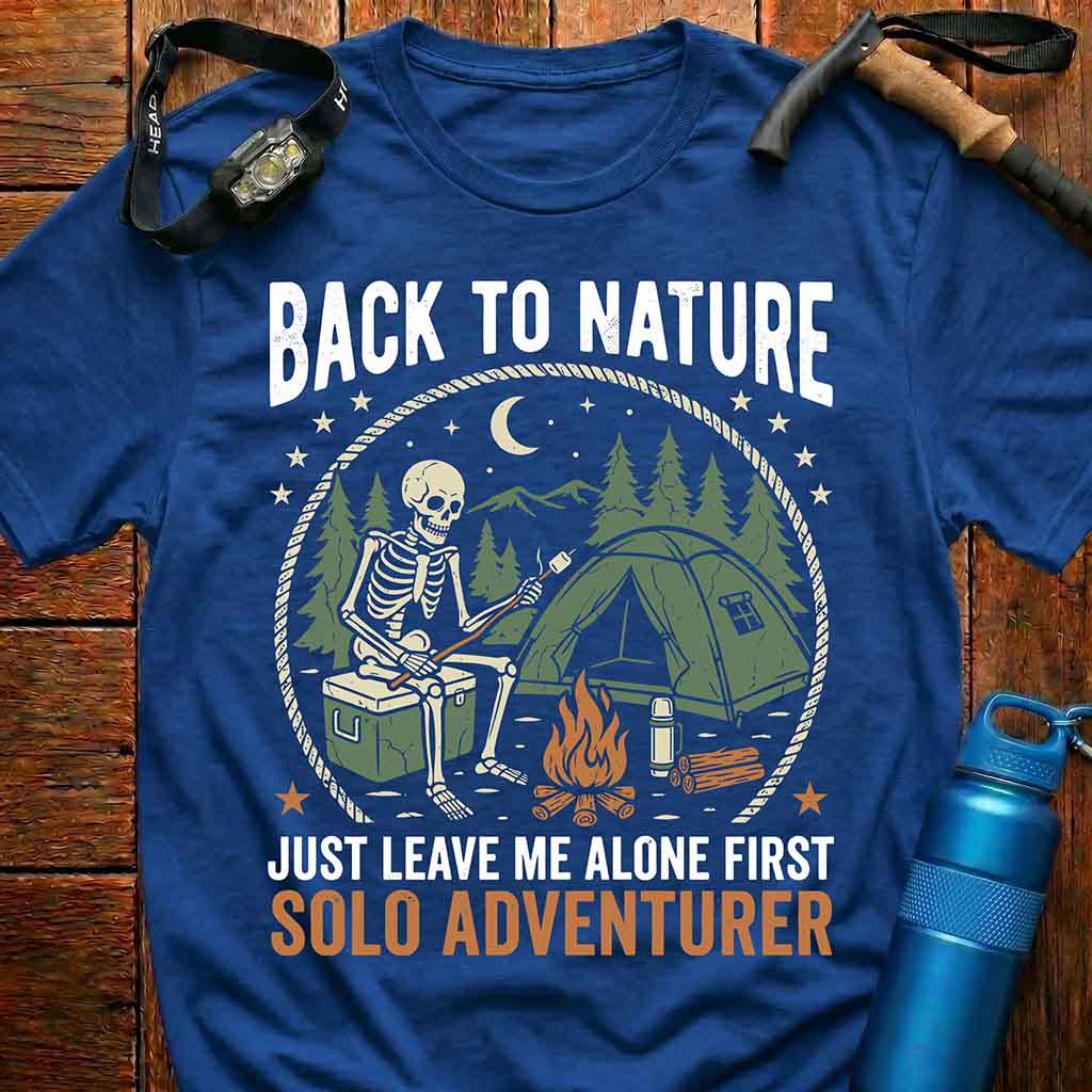 Vintage Skeleton Camping T-Shirt