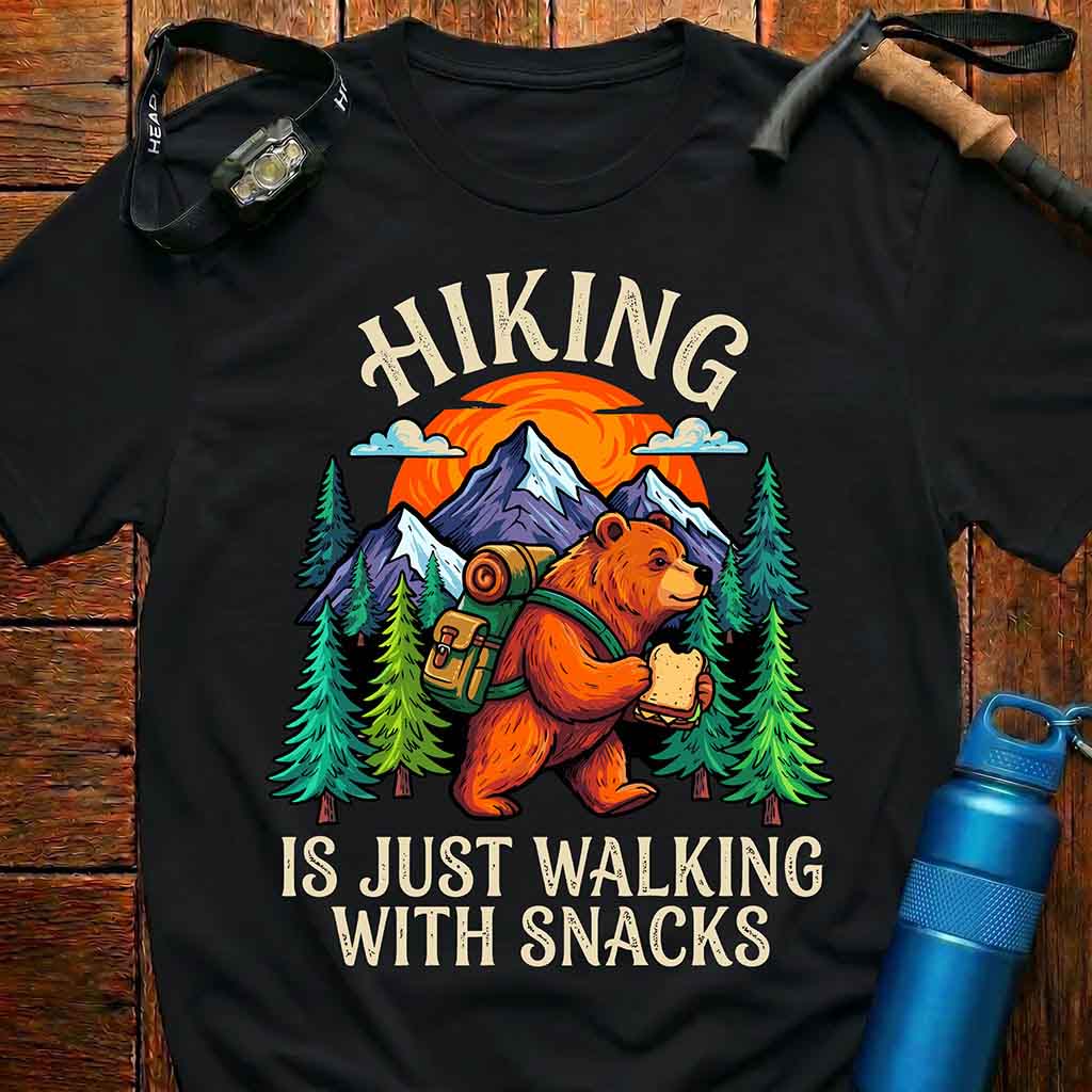 Funny Hiking Bear T-Shirt
