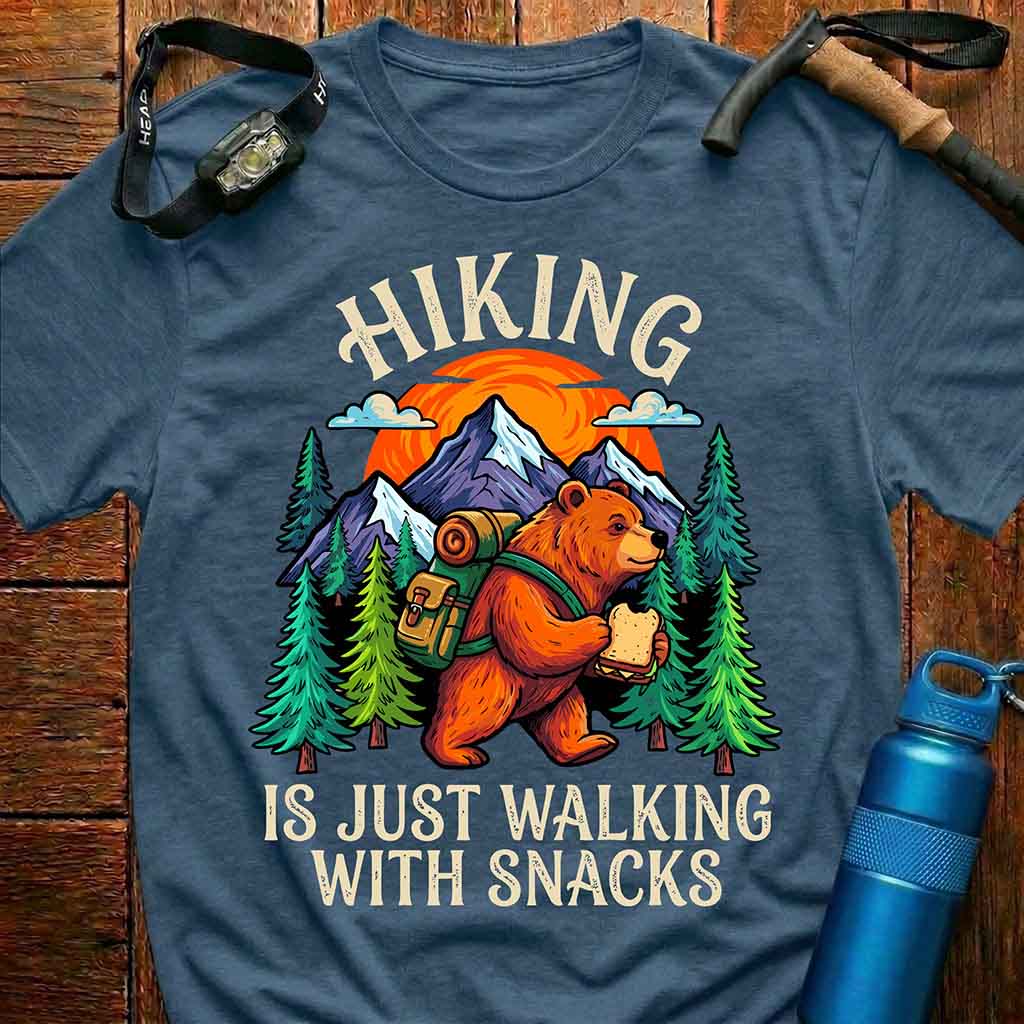 Funny Hiking Bear T-Shirt