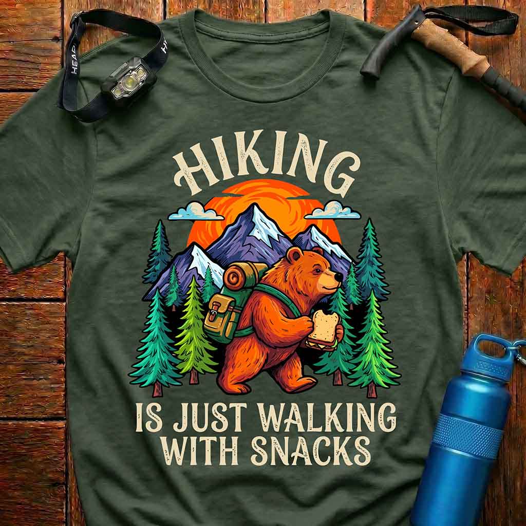 Funny Hiking Bear T-Shirt