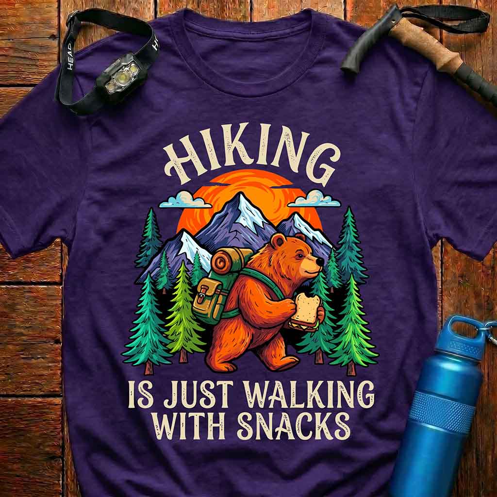 Funny Hiking Bear T-Shirt