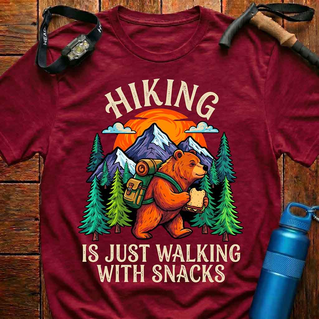 Funny Hiking Bear T-Shirt