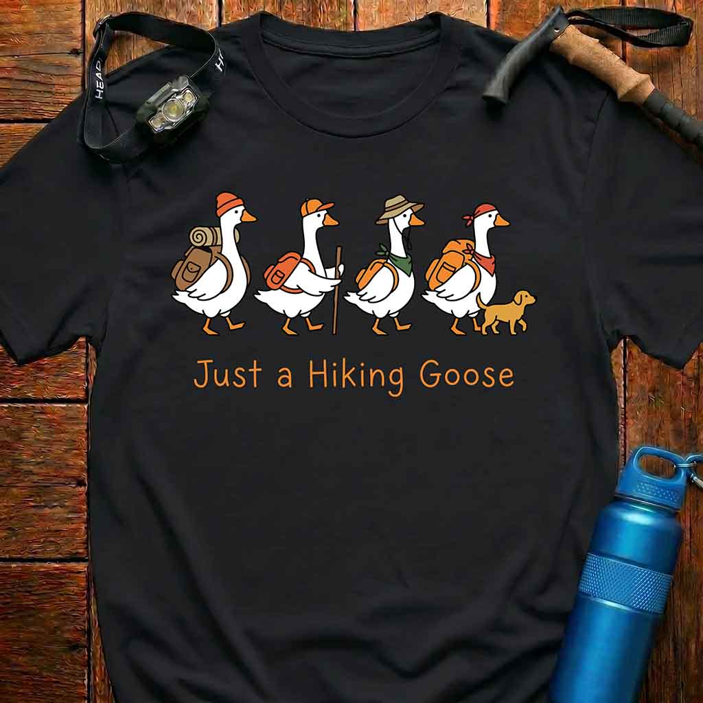 Whimsical Hiking Geese T-Shirt