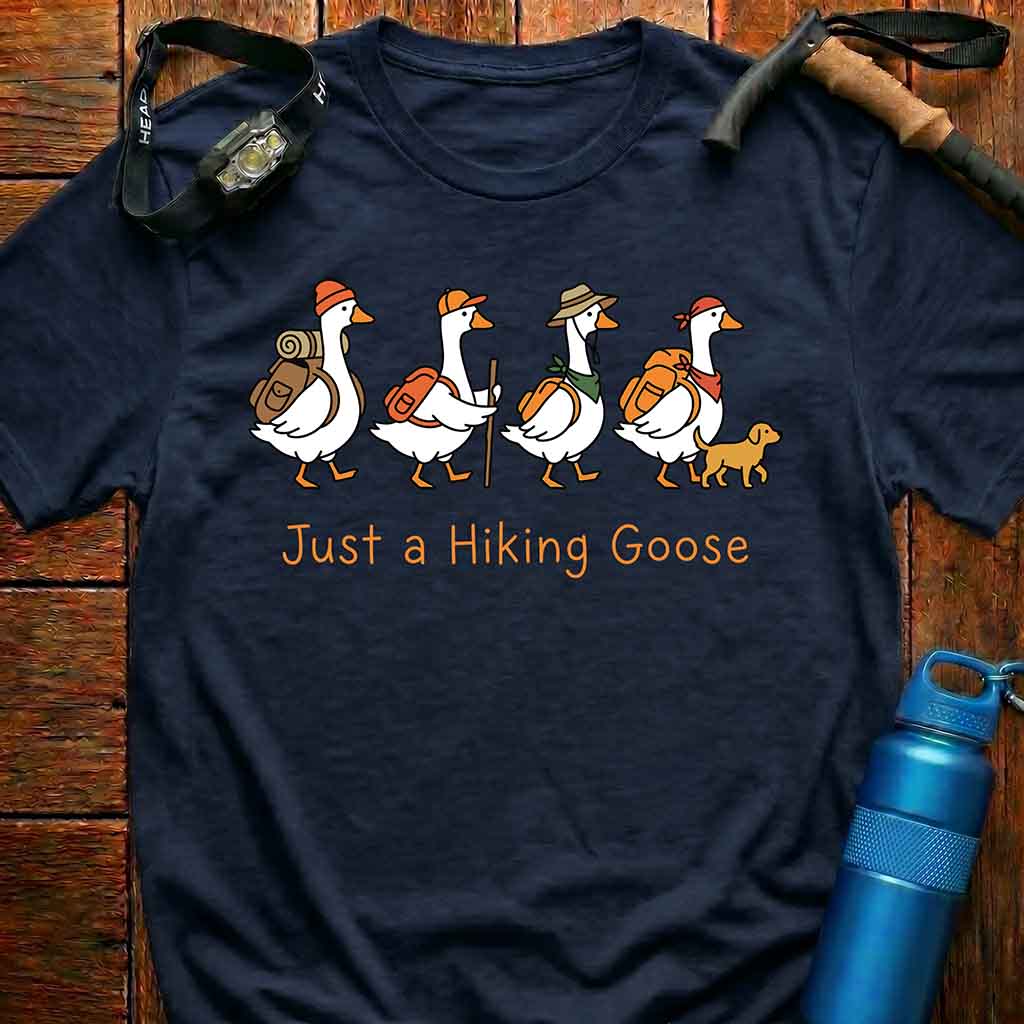 Whimsical Hiking Geese T-Shirt